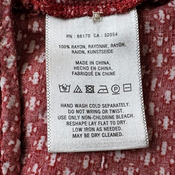 Holding Horses Anthropologie Tunic Top Small Boho Rust Red Peasant Style Tiered - Picture 12 of 13